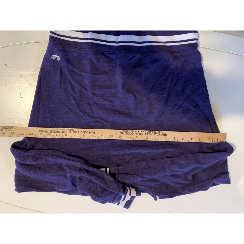 J Crew Vintage Fleece Striped Preppy Crewneck Sweatshirt Tennis embroidery Sz Sm - Picture 4 of 7